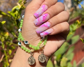 Green Evil Eye Bracelet, jewelry, gift, unique gifts, best friend gifts, gift for her, friendship bracelet