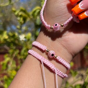 Pink Evil Eye Bracelet, Bracelets for women, jewelry, gift, unique gifts, best friend gifts, gift for her, friendship bracelet