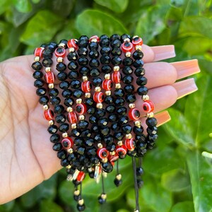 Black Red Evil Eye Bracelet, Bracelets for women, jewelry, gift, unique gifts, best friend gifts, gift for her, friendship bracelet