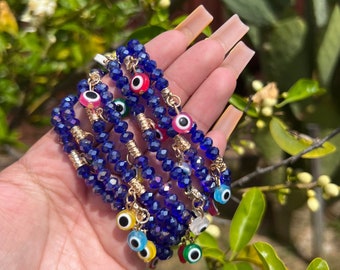 Rainbow Evil Eye Bracelet, Bracelets for women, jewelry, gift, unique gifts, best friend gifts, gift for her, friendship bracelet