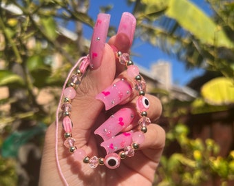 Pink Evil Eye Bracelet, Bracelets for women, jewelry, gift, unique gifts, best friend gifts, gift for her, friendship bracelet