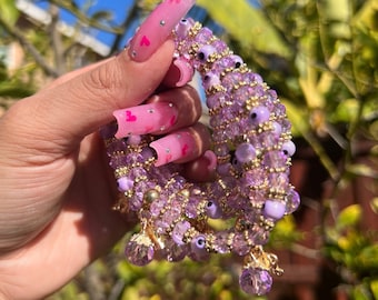 Purple Evil Eye Bracelet, Bracelets for women, jewelry, gift, unique gifts, best friend gifts, gift for her, friendship bracelet