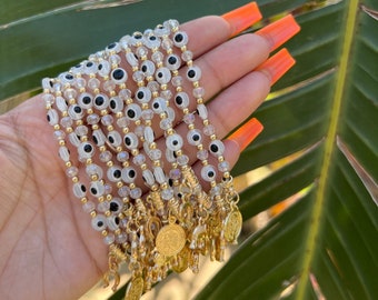 White Evil Eye, Bracelet, Bracelets for women, jewelry, gift, unique gifts, best friend gifts, gift for her, friendship bracelet