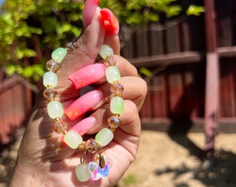 Green Butterfly Protection Bracelet, Bracelets for women, jewelry, gift, unique gifts, best friend gifts, gift for her, friendship bracelet