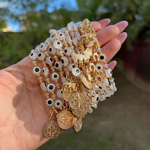 White Evil Eye, Bracelet, Bracelets for women, jewelry, gift, unique gifts, best friend gifts, gift for her, friendship bracelet