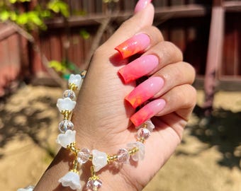 White Flower  Bracelet, Bracelets for women, jewelry, gift, unique gifts, best friend gifts, gift for her, friendship bracelet