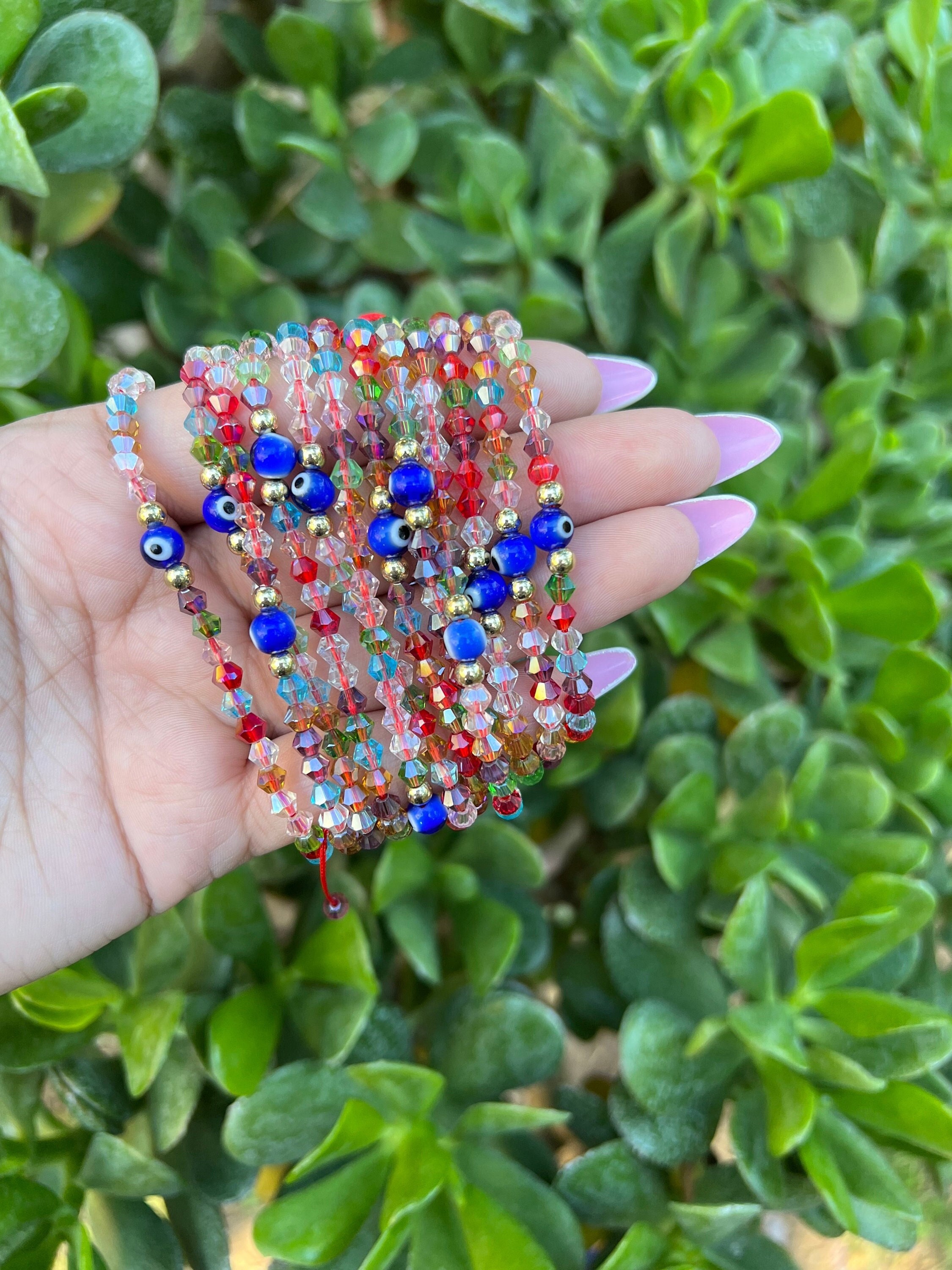 Rainbow Evil Eye Bracelet, Bracelets for Women, Jewelry, Gift