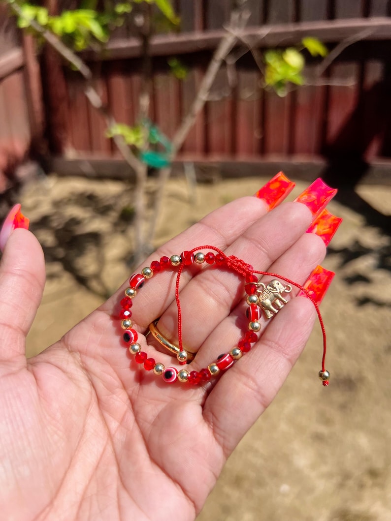 Baby Toddler Red Evil Eye Bracelet, Bracelets for kids babies, unique gifts, newborn evil eye bracelet image 6