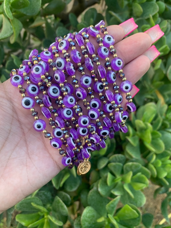 Purple evil cheap eye bracelet