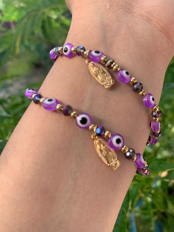 Purple Evil Eye Bracelet Bracelets for Women Jewelry Gift