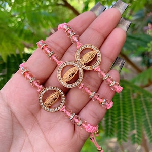 Pink Virgen de Guadalupe Bracelet, jewelry, gift, unique gifts, best friend gifts, gift for her, friendship bracelet