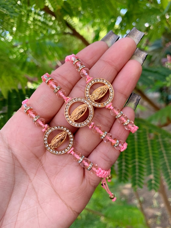 Pink Virgen De Guadalupe Bracelet Jewelry Gift Unique Gifts