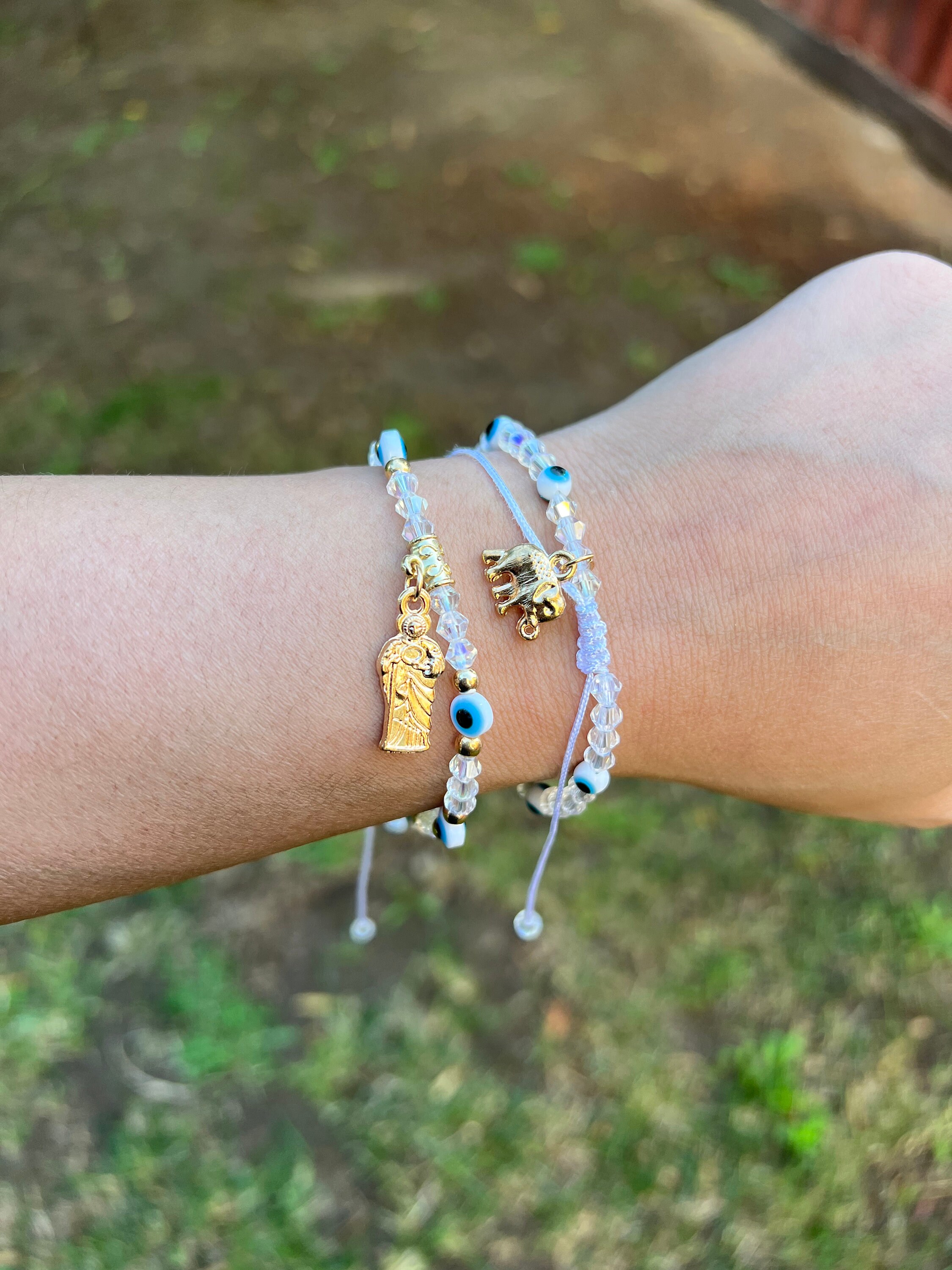 White Evil Eye Bracelet Bracelets for Women Jewelry Gift - Etsy