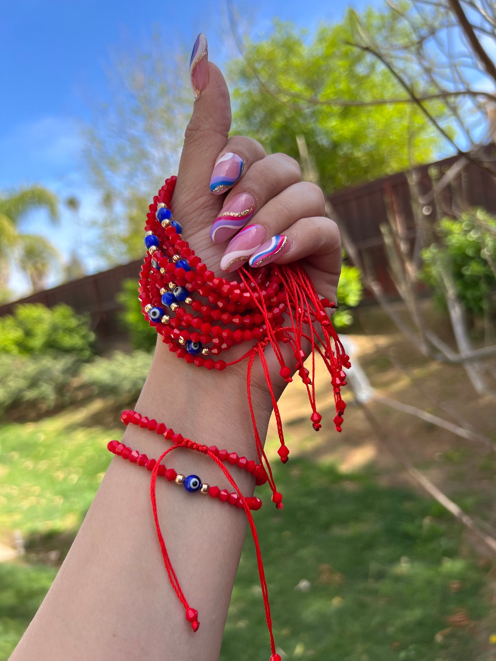 Red Blue Evil Eye Bracelet Bracelets for Women Jewelry Etsy