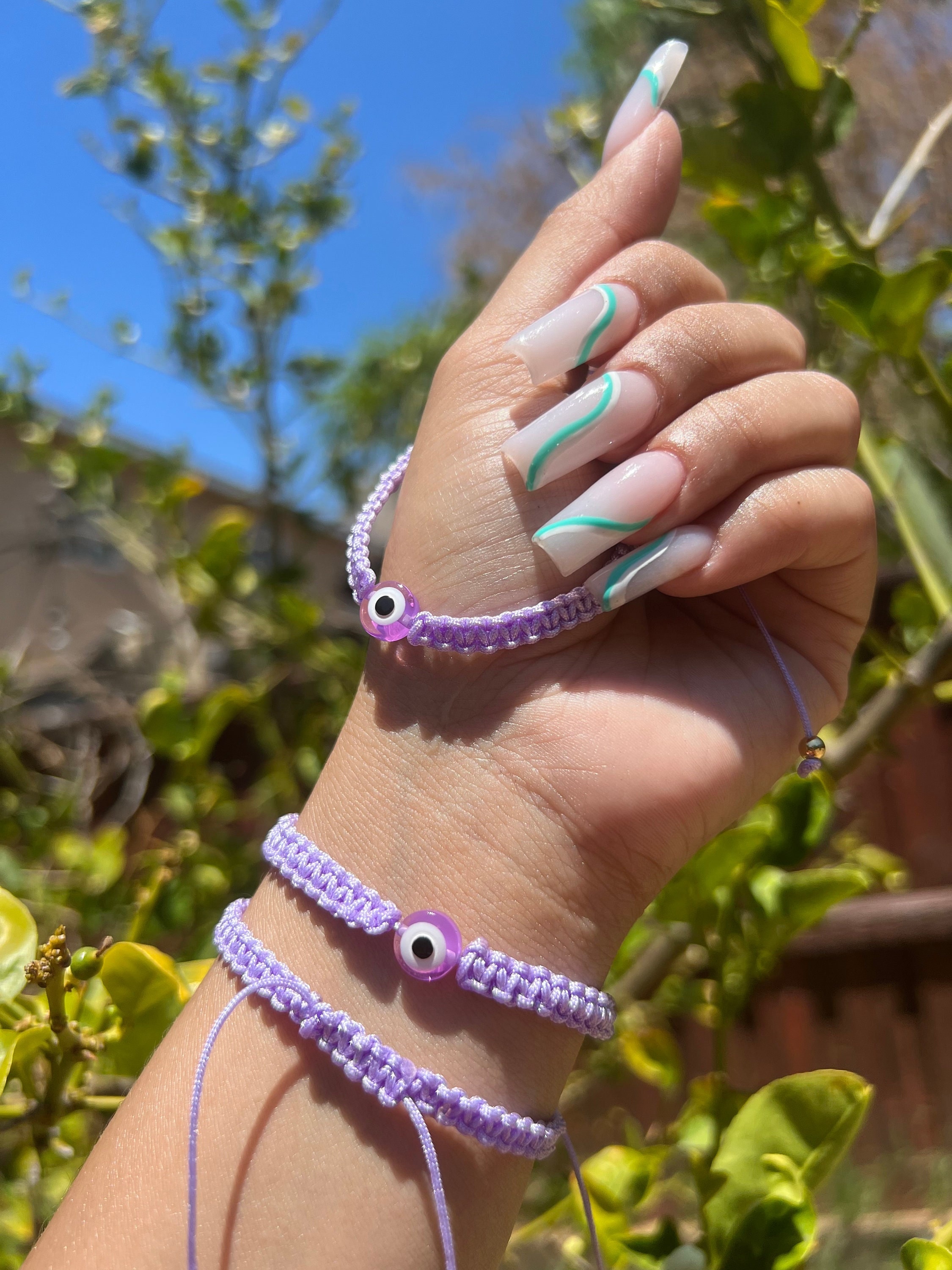 Purple Evil Eye Bracelet Bracelets for Women Jewelry Gift