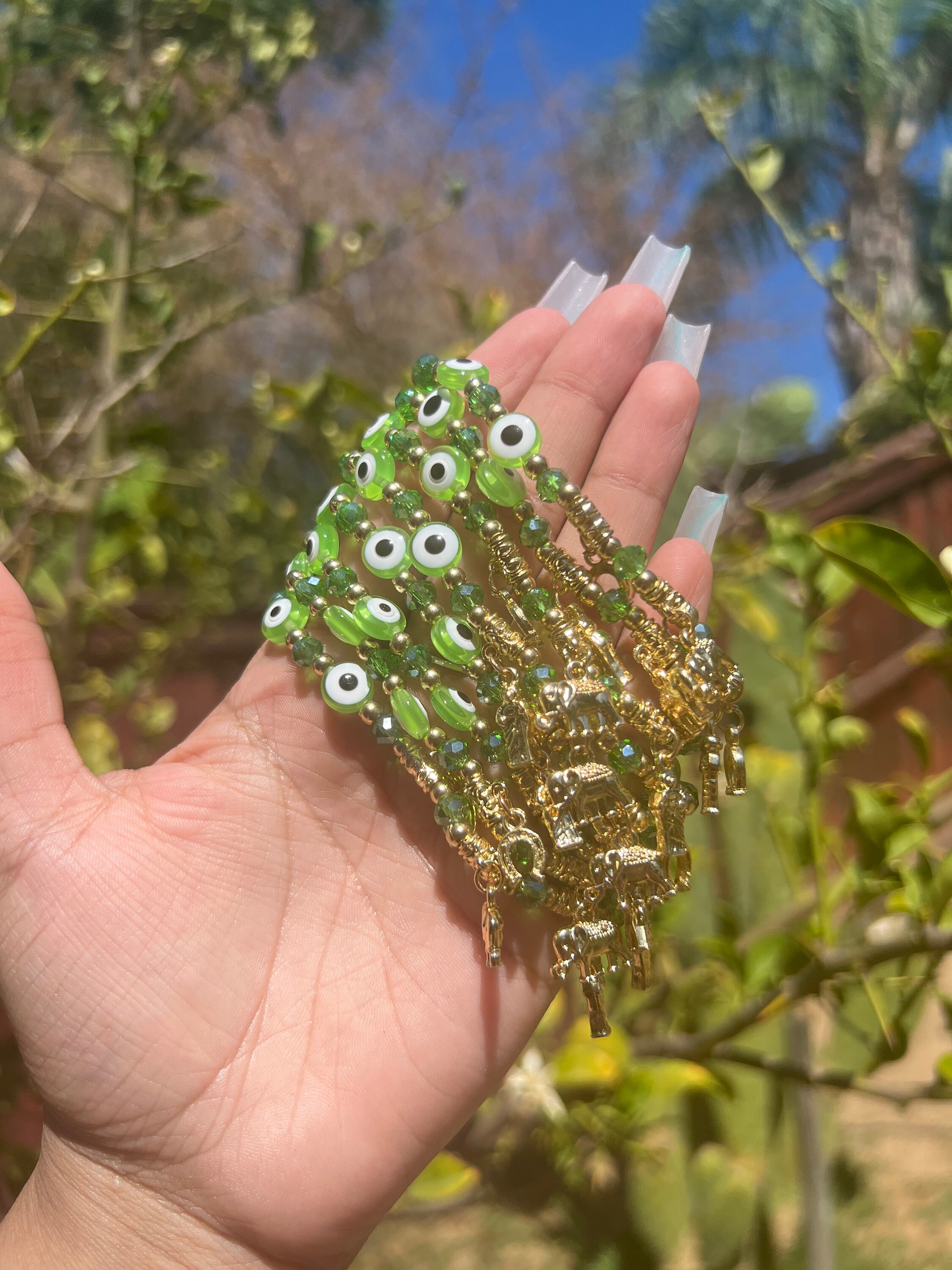Lime Green Evil Eye Bracelet, Jewelry, Gift, Unique Gifts, Best Friend Gift For Her, Friendship Bracelet
