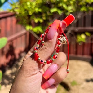 Baby Toddler Red Evil Eye Bracelet, Bracelets for kids babies, unique gifts, newborn evil eye bracelet image 5