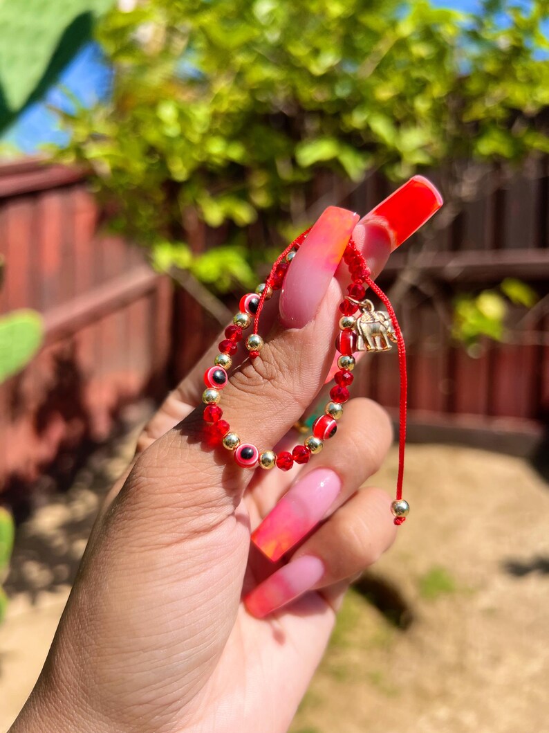 Baby Toddler Red Evil Eye Bracelet, Bracelets for kids babies, unique gifts, newborn evil eye bracelet image 5