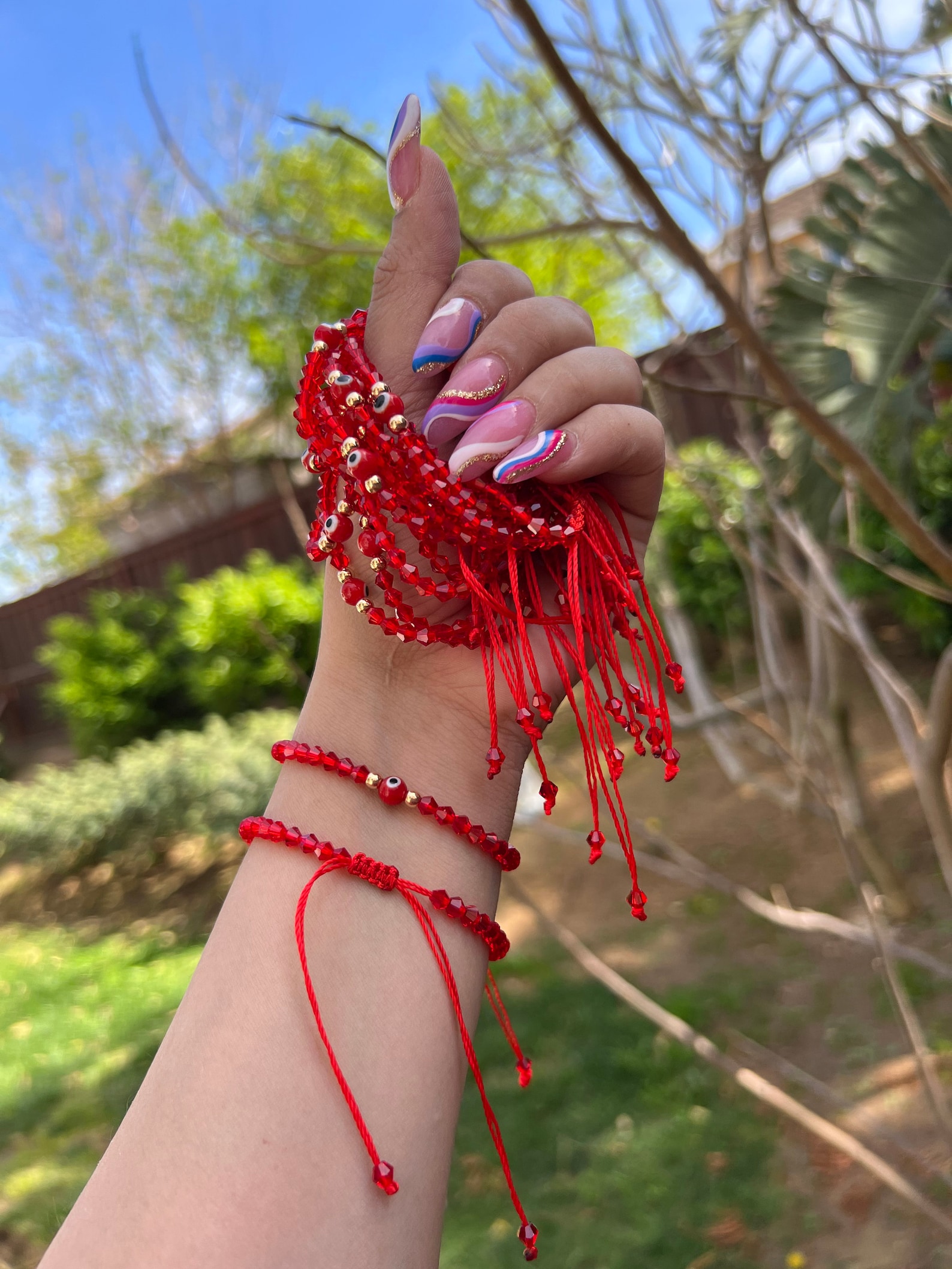 Red Blue Evil Eye Bracelet Bracelets for Women Jewelry Etsy