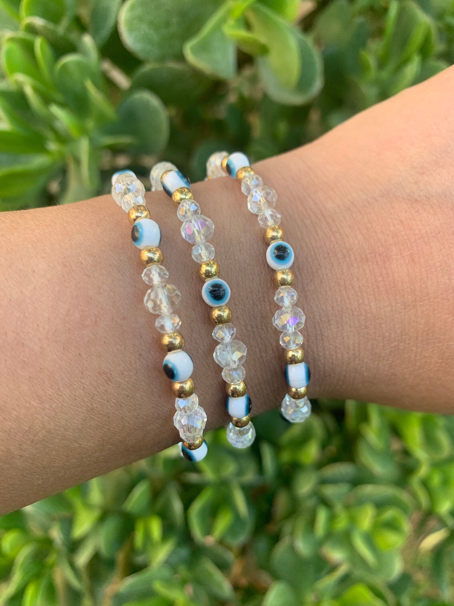 White Evil Eye Bracelet Bracelets for Women Jewelry Gift Etsy