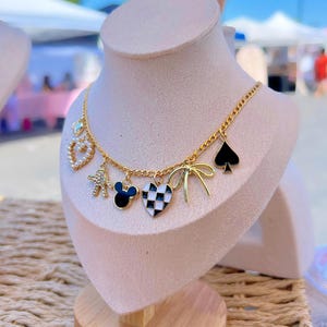 Disney Mickey Necklace – 18K Gold Plated | Charm Necklace | Disney  Jewelry | Mickey & Minnie Mouse Charms