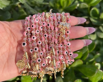 Pink mal de ojo cheap bracelet