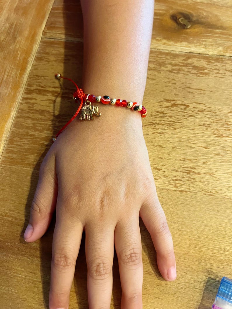 Baby Toddler Red Evil Eye Bracelet, Bracelets for kids babies, unique gifts, newborn evil eye bracelet image 7