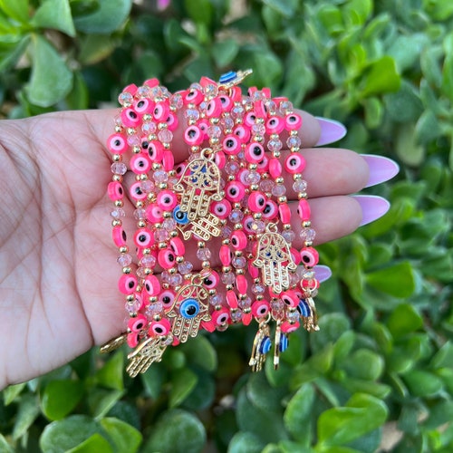 Light Pink Evil Eye Bracelet Bracelets for Women Jewelry Etsy