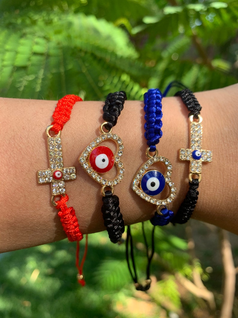 Red Blue Evil Eye Bracelet Bracelets for Women Jewelry Etsy