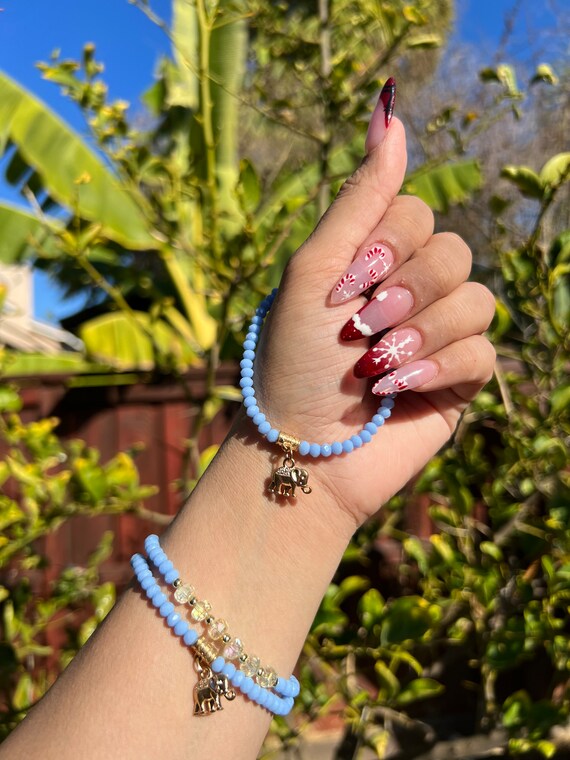 Blue elephant bracelet deals