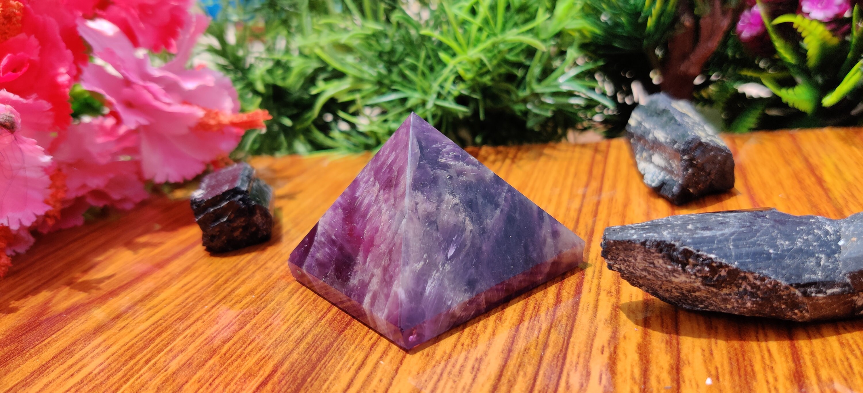 Amethyst Gemstone Pyramids Healing Pyramids Natural Etsy