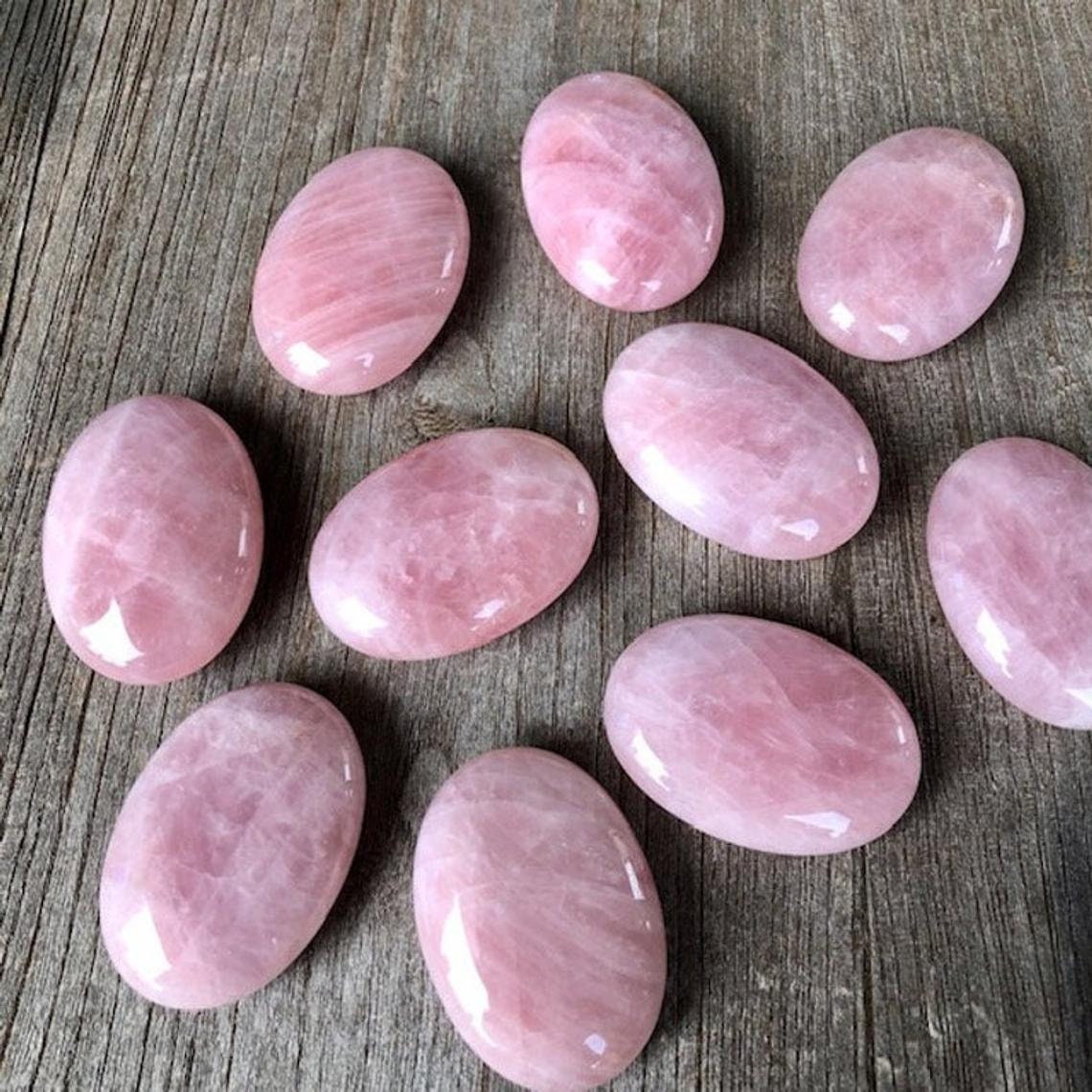 Rose Quartz Palm Stones Bulk Palm Stones Healing Crystals Etsy