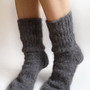 Winter knit socks angora rabbit soft warm socks for home sleep