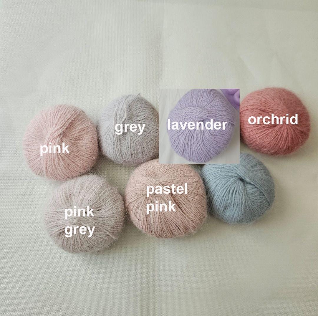 Angora Yarn for Knitting 100%, Angora White Angora, Fluffy Yarn 25