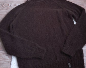 Winter men knit jumper, Men's Angora Sweater, Cozy sweater, Angora sweater, Wool Sweater, winter rabbit jumper, men knit angora jumper