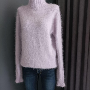 Angora Sweater, Women knit sweater, Winter knit sweater, Fluffy Sweater, 5 colors