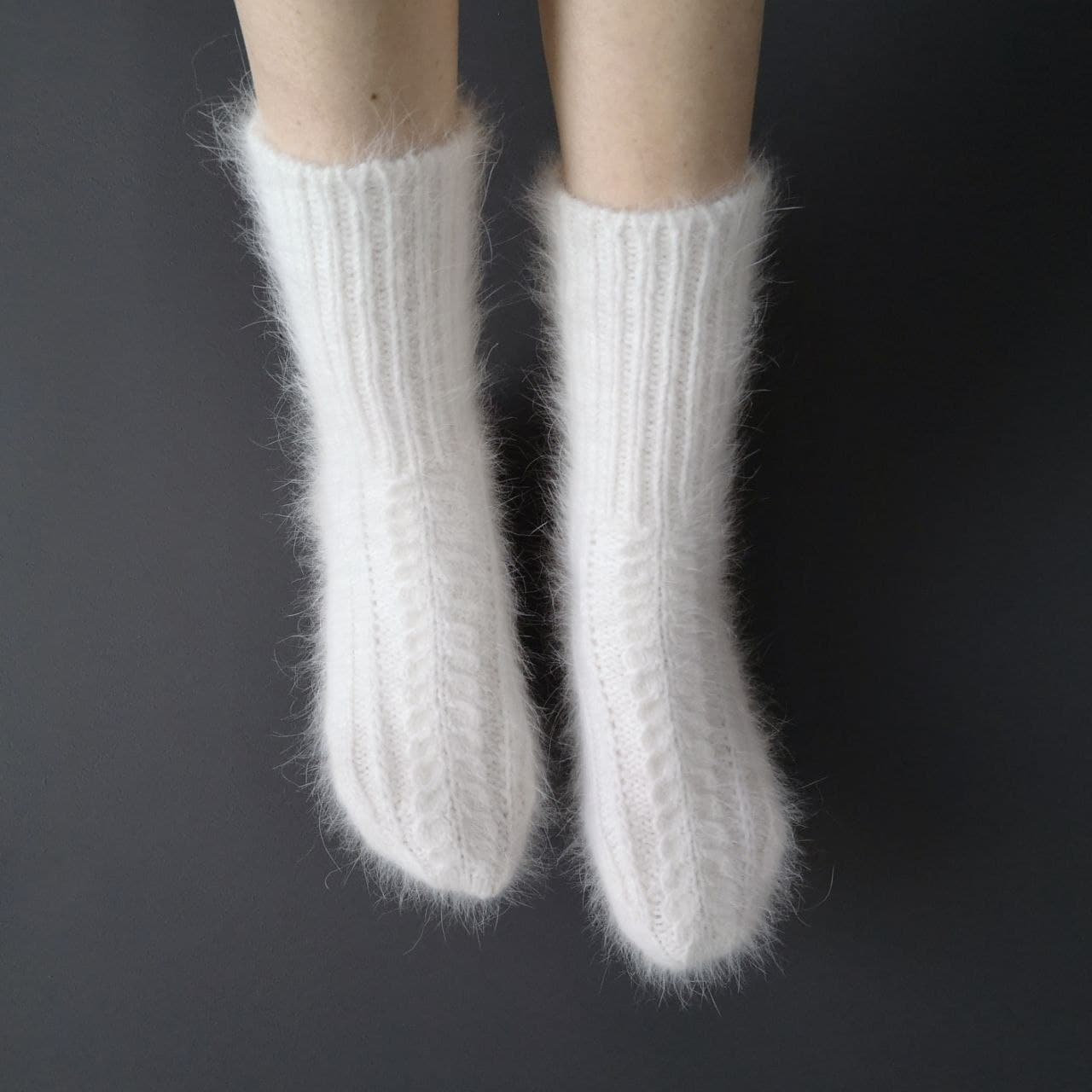 Chaussettes en laine Angora chaussettes en tricot blanc chaussettes Slip chaussettes en tricot de lapin chaussettes rustiques chaussettes en fil naturel chaussettes moelleuses Etsy France