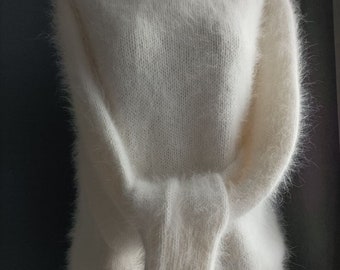 Angora Sweater Limited Edition Knit Cozy Winter Fluffy