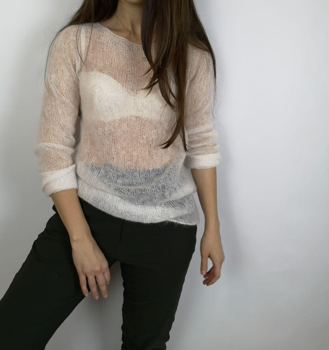 Wedding jumper mohair off white sweater bridal jumper Etsy