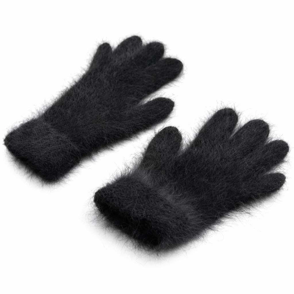 Angora Knit Gloves Women Knit Mittens Women Angora Knit Gloves