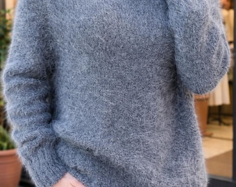 Sweater Angora Knit Women, Angora Knit Jumper - Etsy Denmark