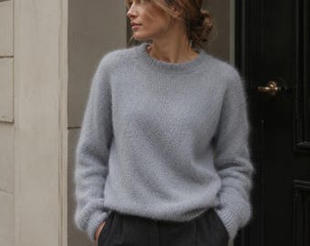 Winter Knit Angora Sweater Wool Women Warm Soft Angora Knit Sweater Angora Sweater