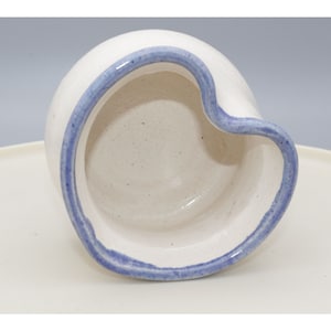 Vintage Signed Studio Pottery Stoneware Heart-shaped Bowl Signed MK
