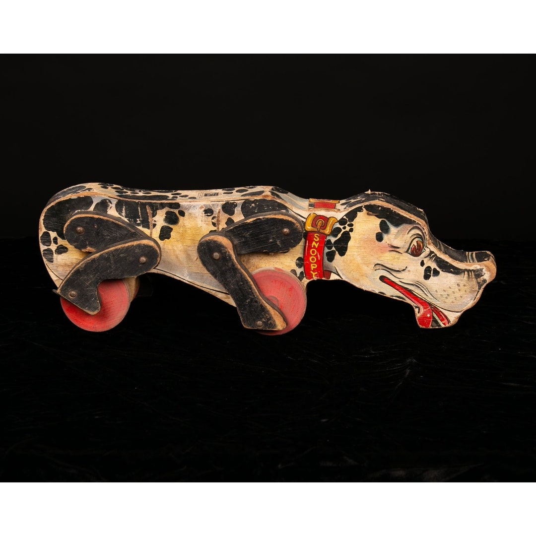 Vintage 1940's Fisher-price Snoopy Sniffer Wooden Pull Toy AS IS ...
