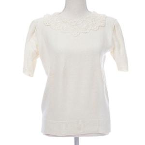 Vintage Harold House medium lace collar Knit shirt NEW