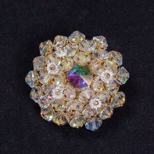 Vintage Aurora Borealis Crystal Rhinestone Brooch