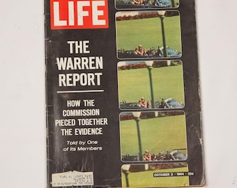 Vintage Magazine October 1964 Life: The Warren Report John Kennedy