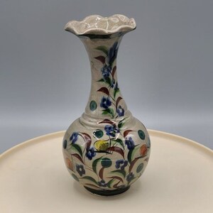 Vintage Artist Signed Pottery Floral Vase