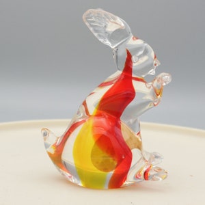 Vintage Murano Italy Glass Hand Blown Rabbit 4&quot; Figurine