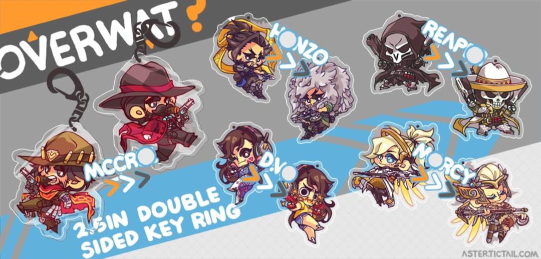 Overloaded Key Rings CLEARANCE // Overwat Key Rings - Etsy